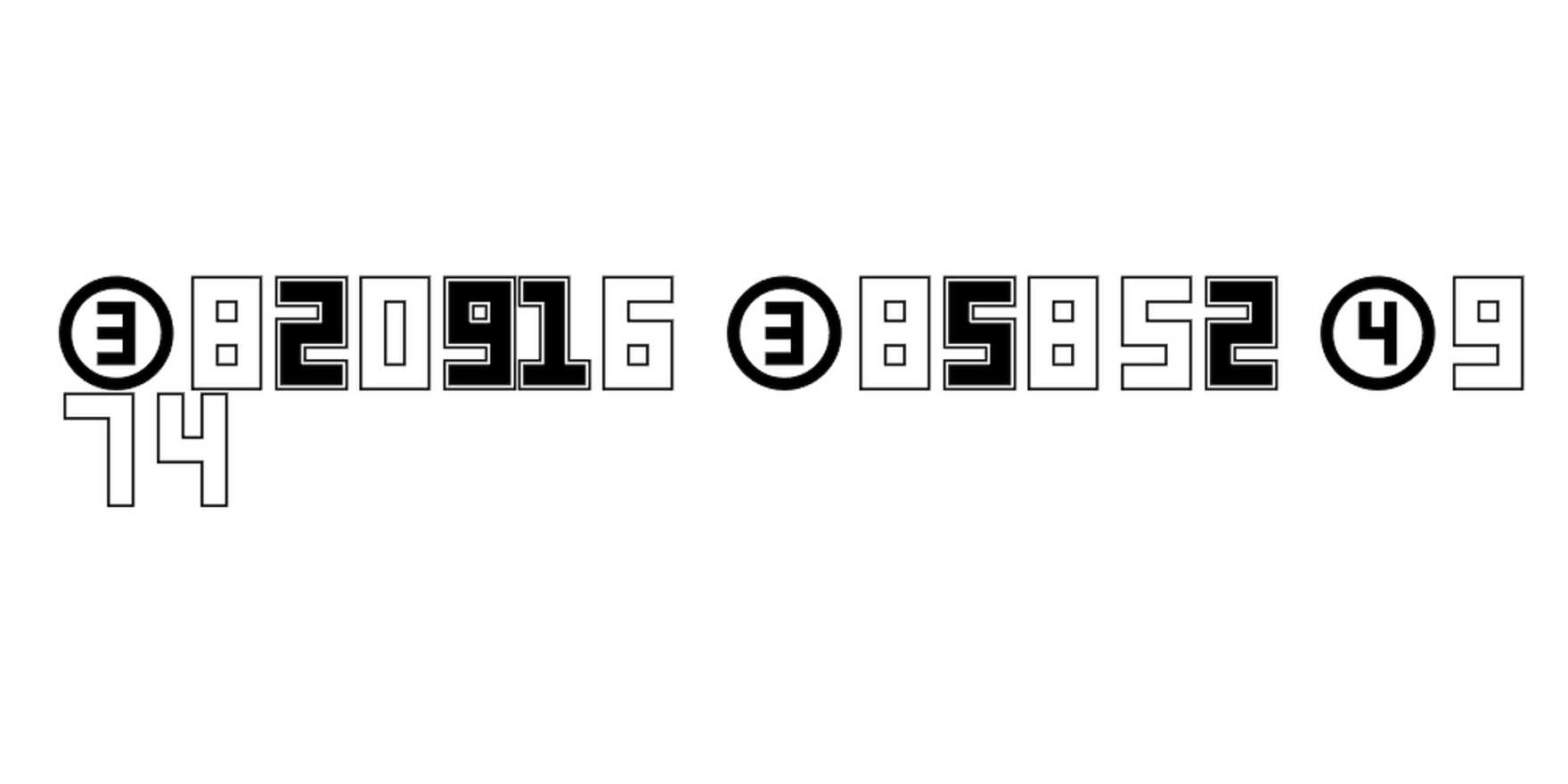Display Digits Four in use - Fonts In Use