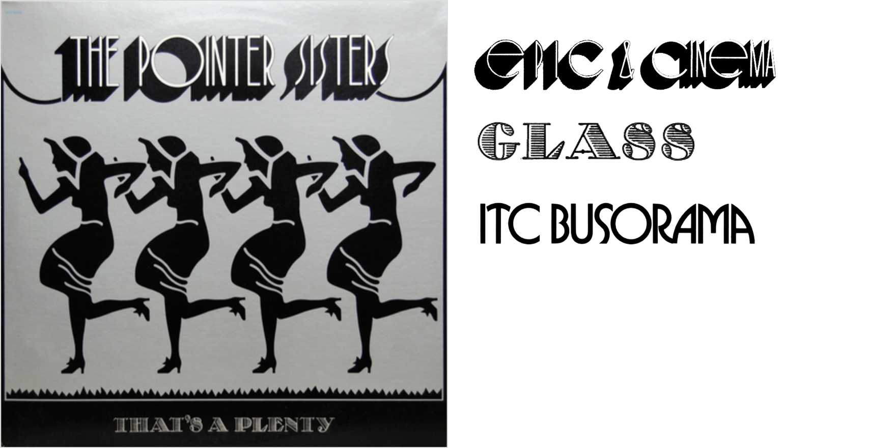 The Pointer Sisters – That's A Plenty album art - Fonts In Use