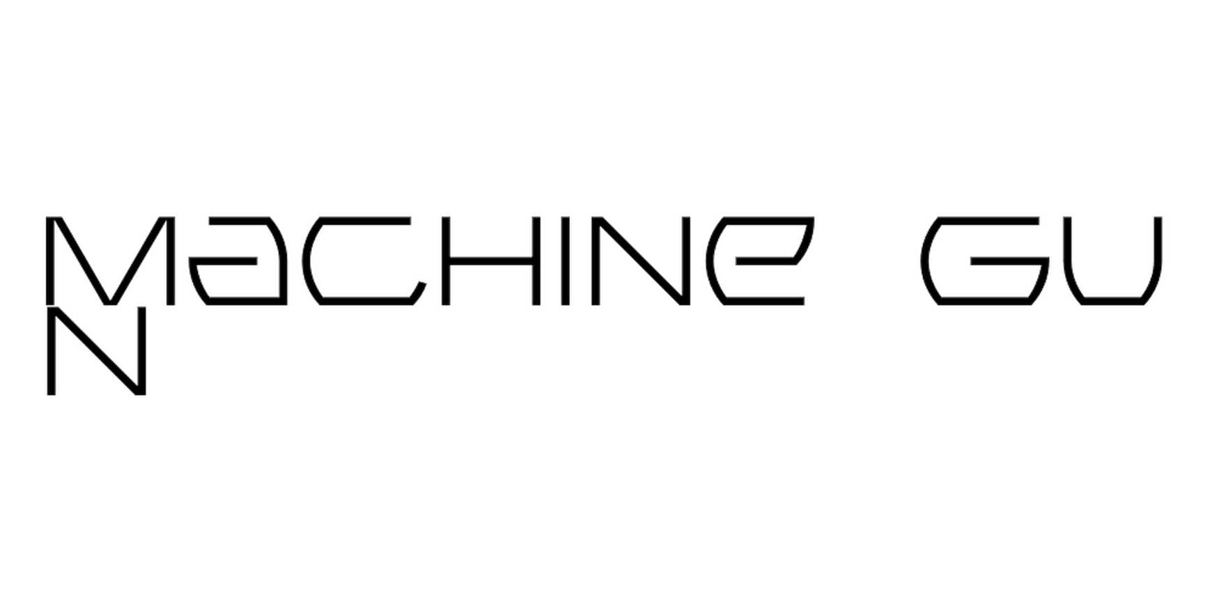 Machine Gun in use - Fonts In Use