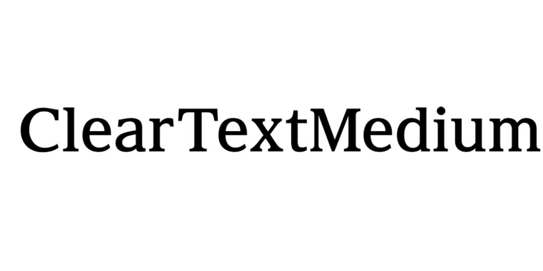 ClearTextMedium in use - Fonts In Use