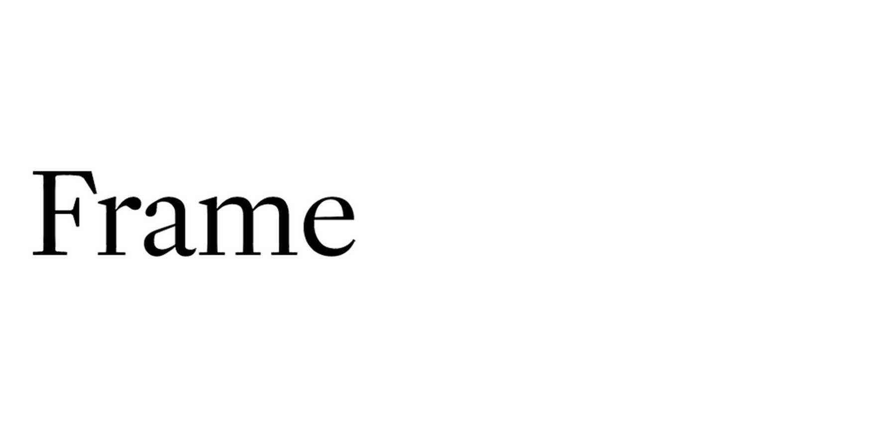 Frame in use - Fonts In Use