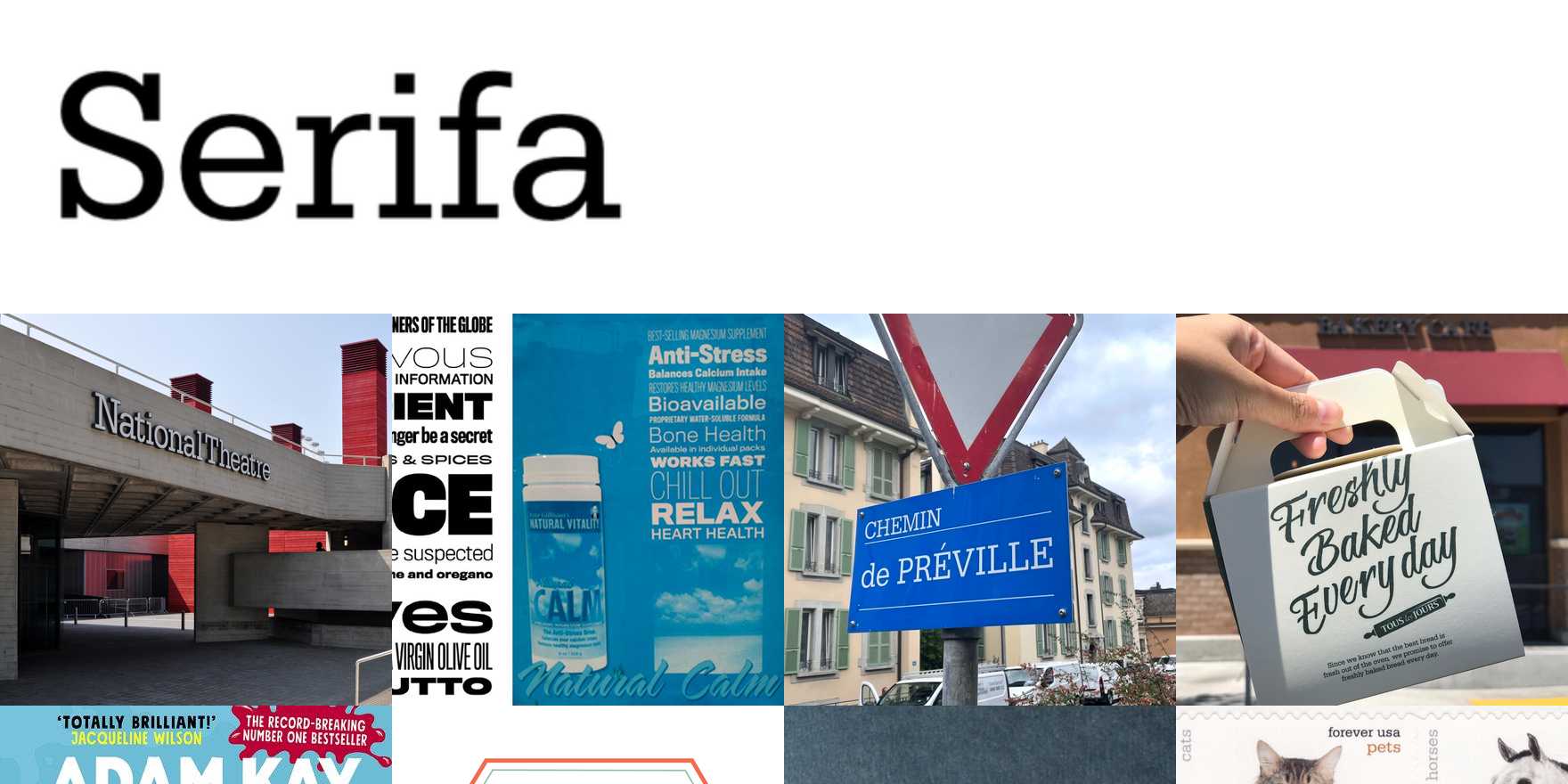 Serifa in use - Fonts In Use