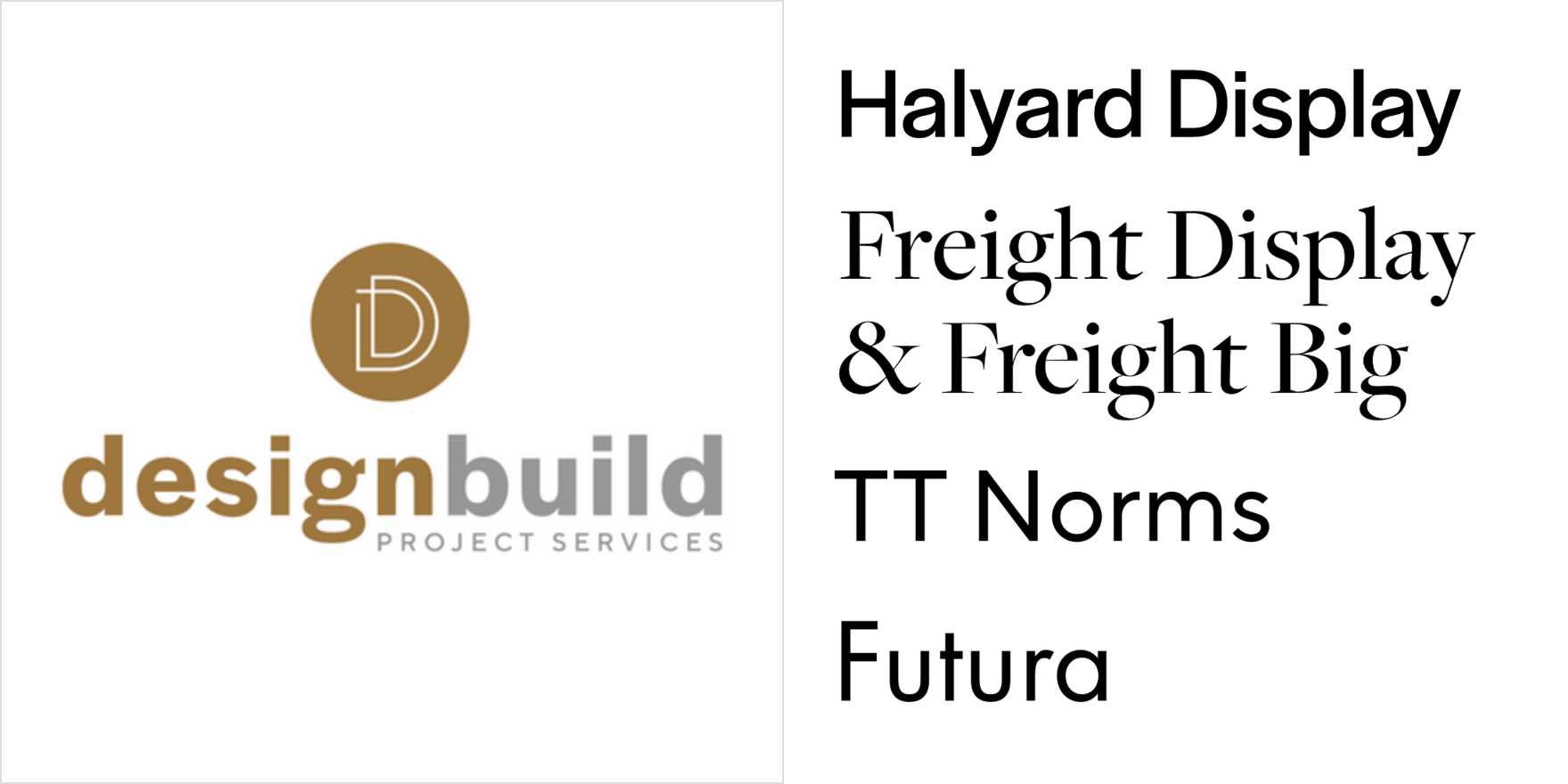 DesignBuild Project Services - Fonts In Use