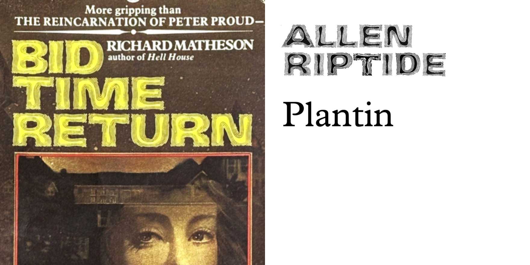 Bid Time Return by Richard Matheson, Ballantine - Fonts In Use