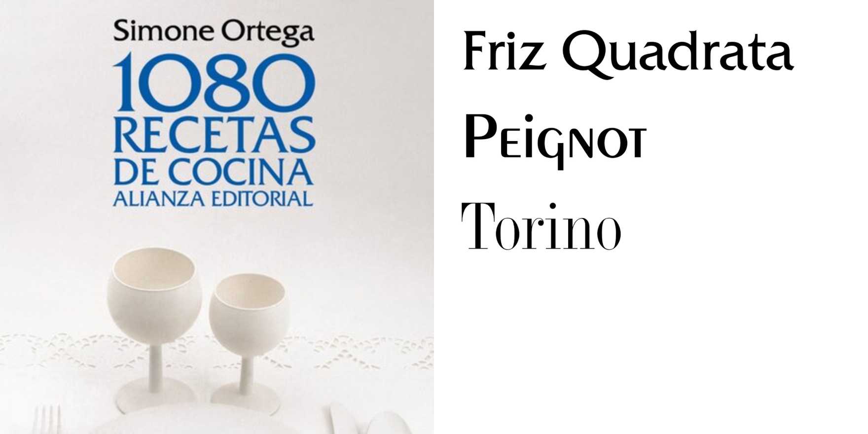 1080 recetas de cocina by Simone Ortega - Fonts In Use