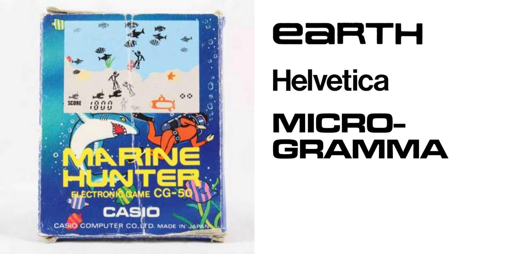 Marine Hunter electronic game - Fonts In Use