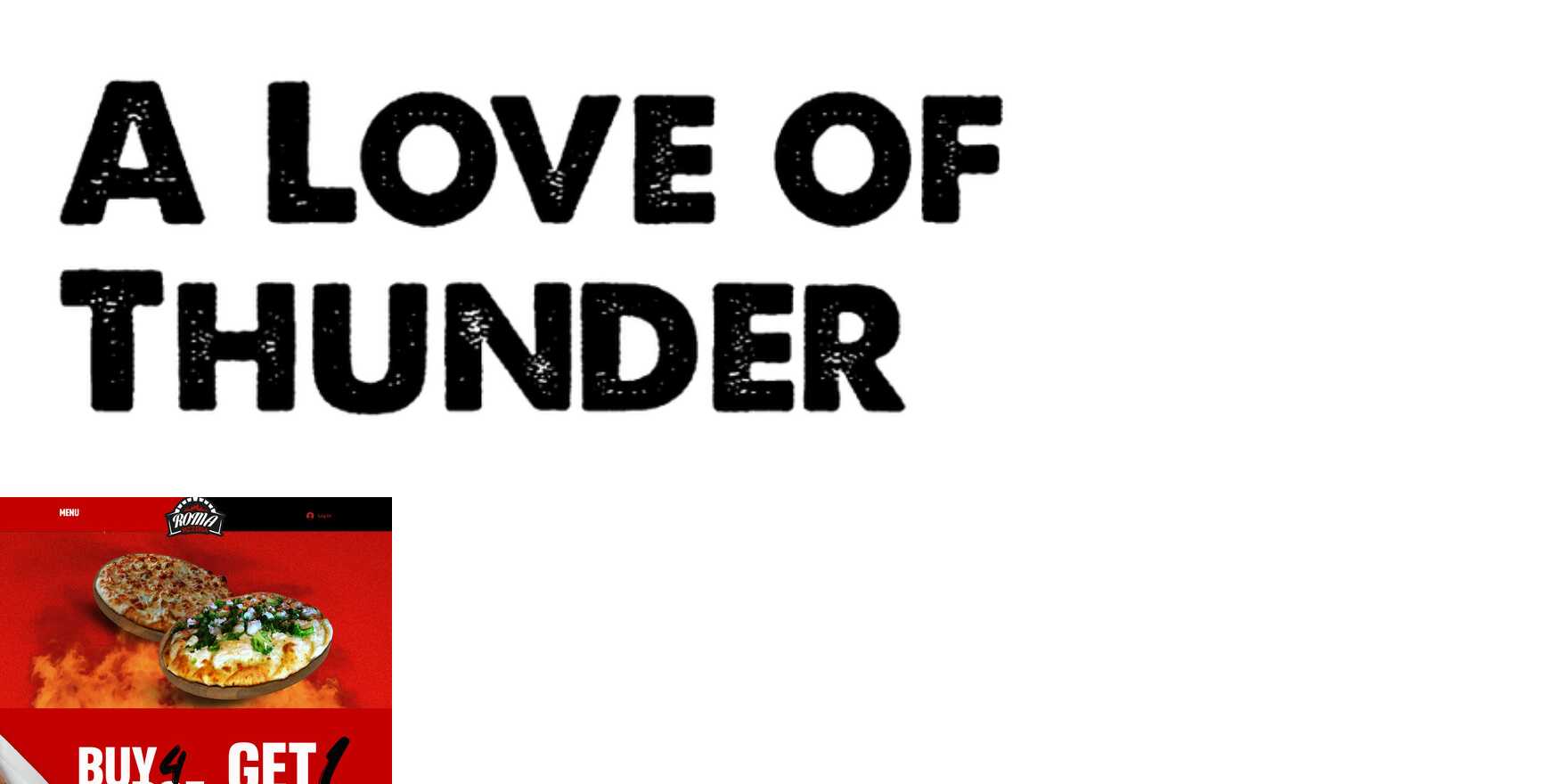 A Love of Thunder in use Fonts In Use