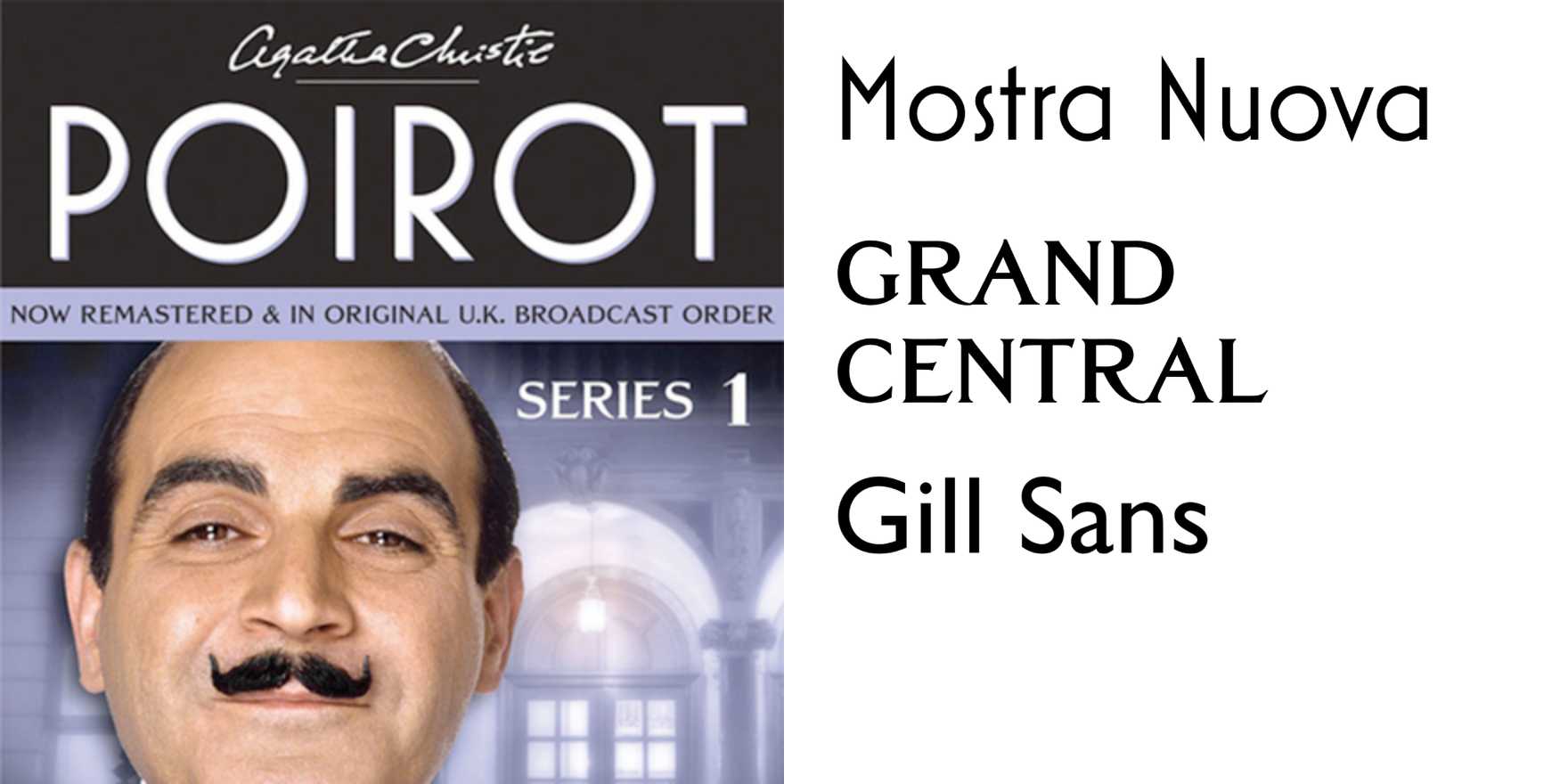 Poirot Series 1 DVD set - Fonts In Use