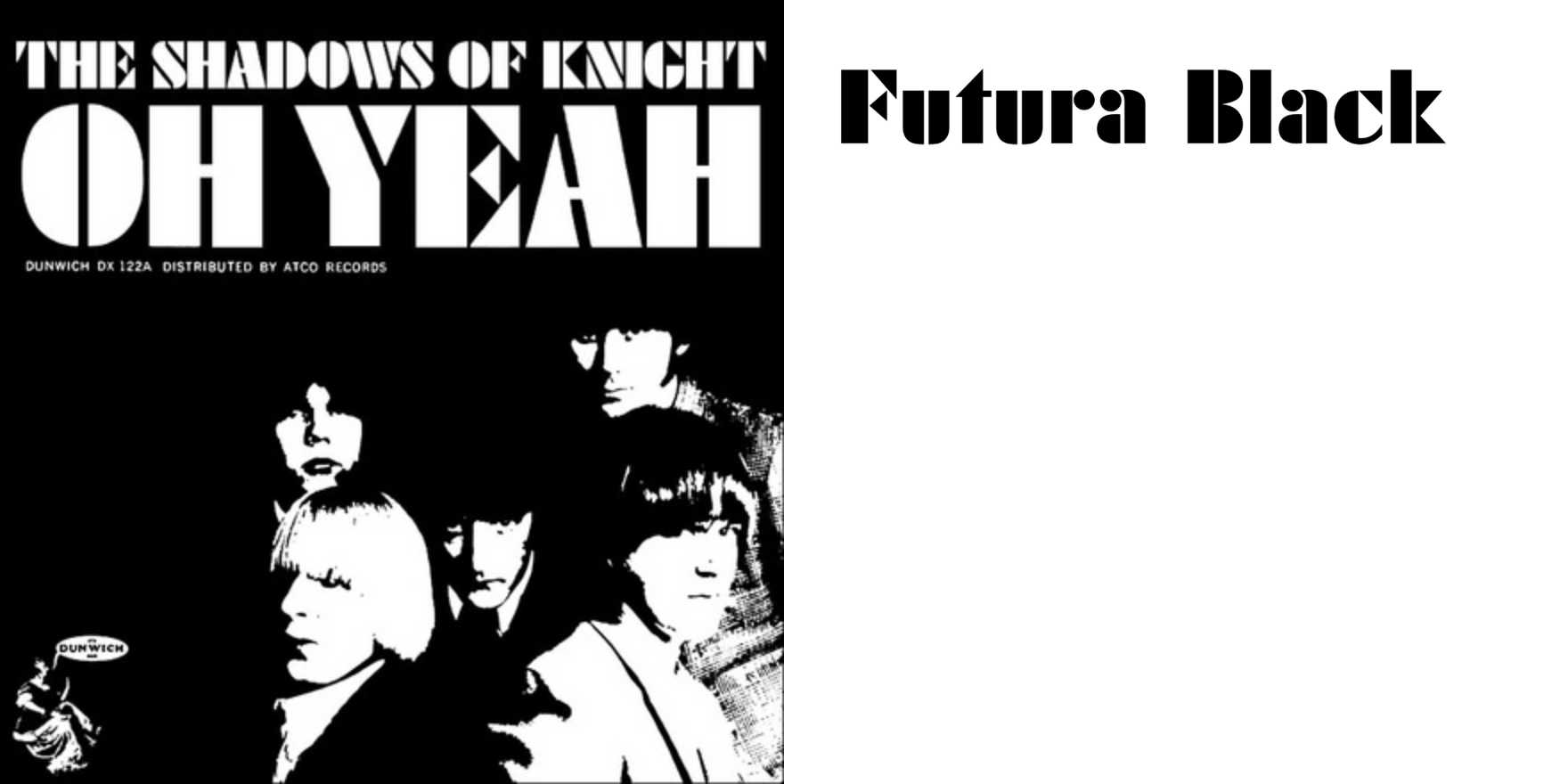 The Shadows of Knight – Oh Yeah album art - Fonts In Use