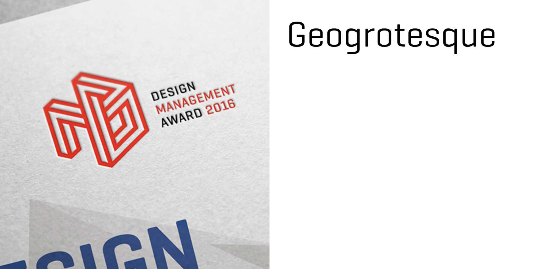 Design Management Award - Fonts In Use