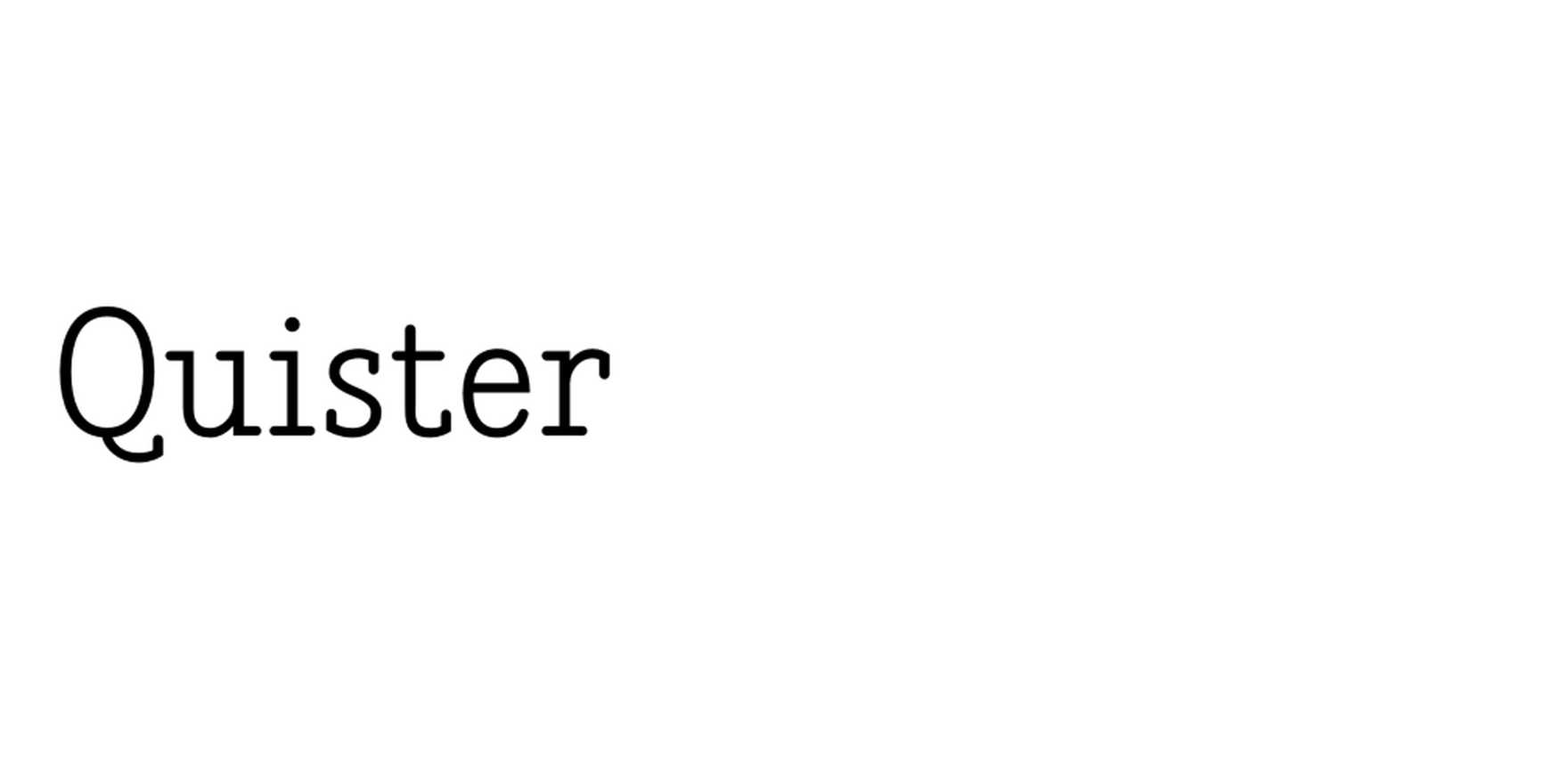 Quister in use - Fonts In Use