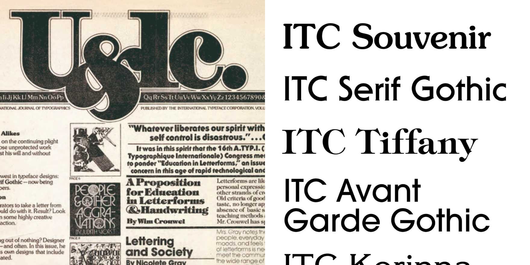 U&lc Vol. 1 No. 2 — naslovnica