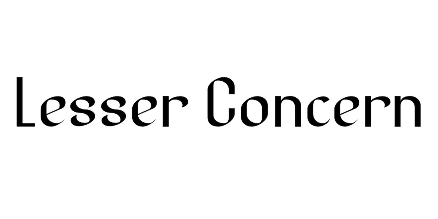 Lesser Concern in use - Fonts In Use