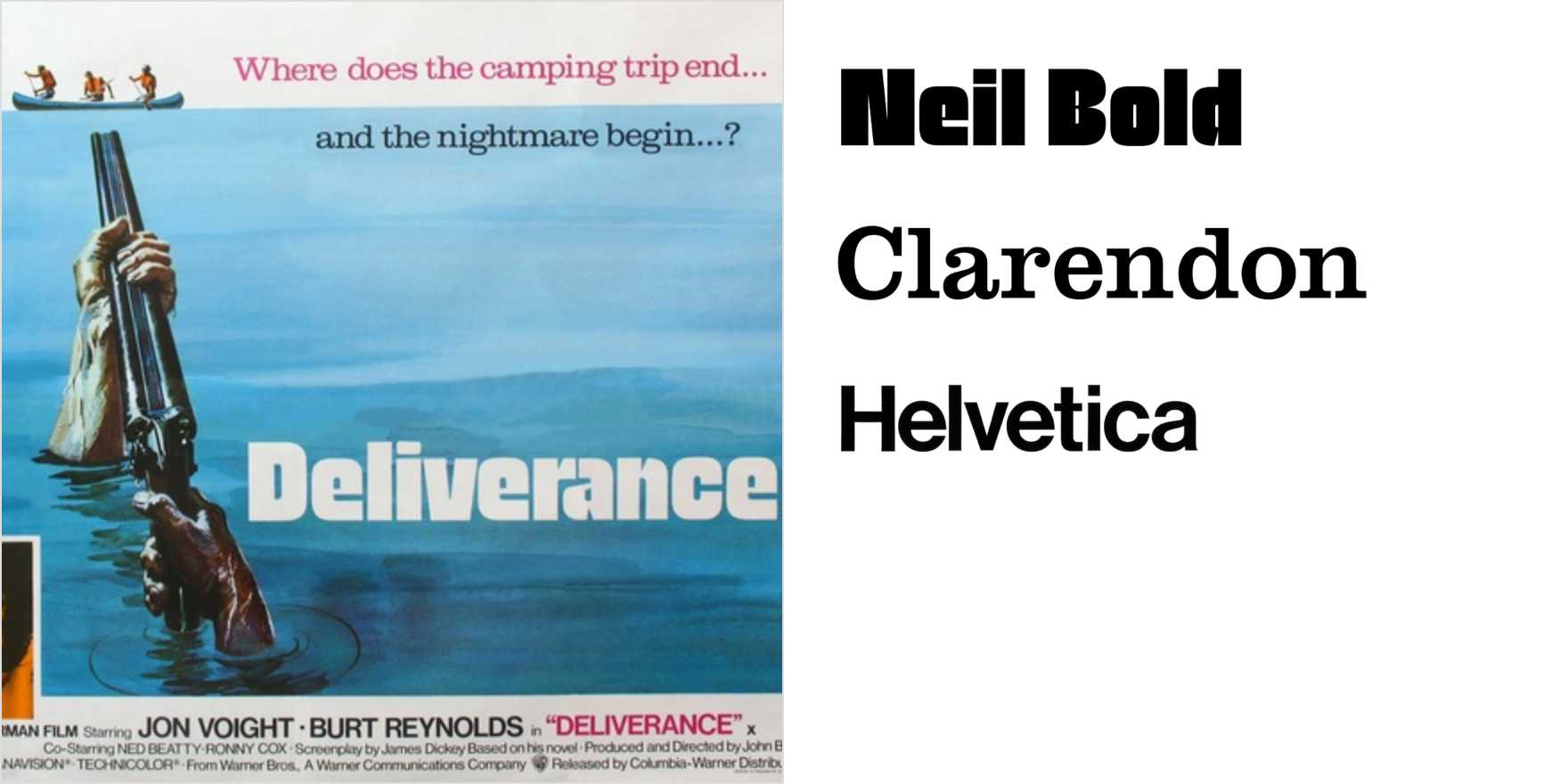 Deliverance movie posters - Fonts In Use