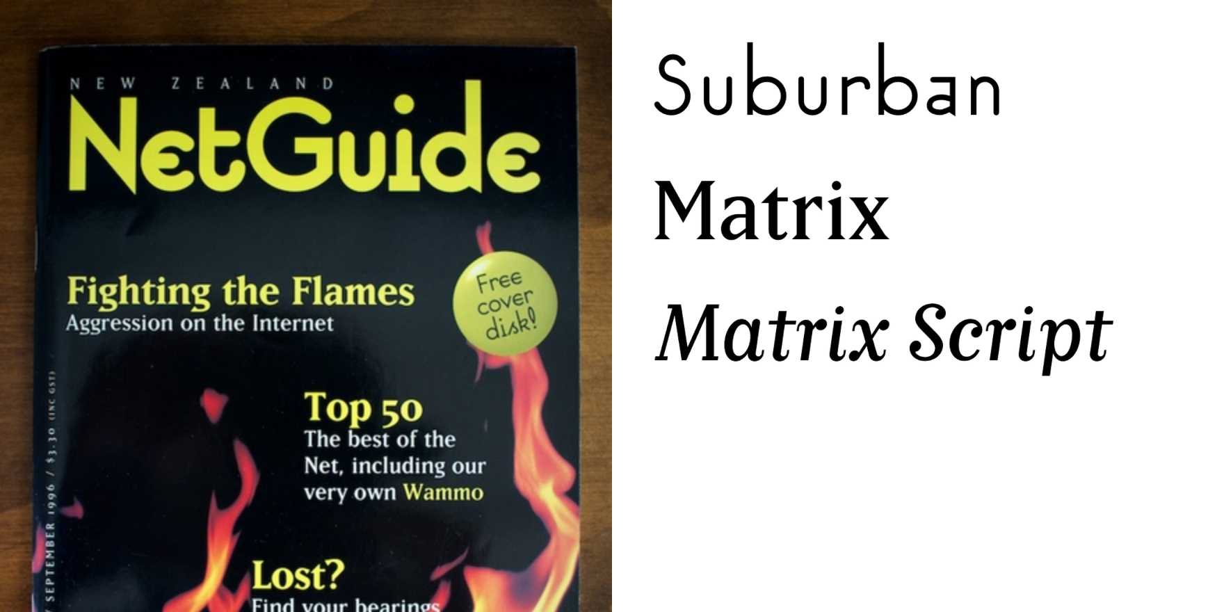 New Zealand NetGuide, Issue 00, Sept 1996 - Fonts In Use