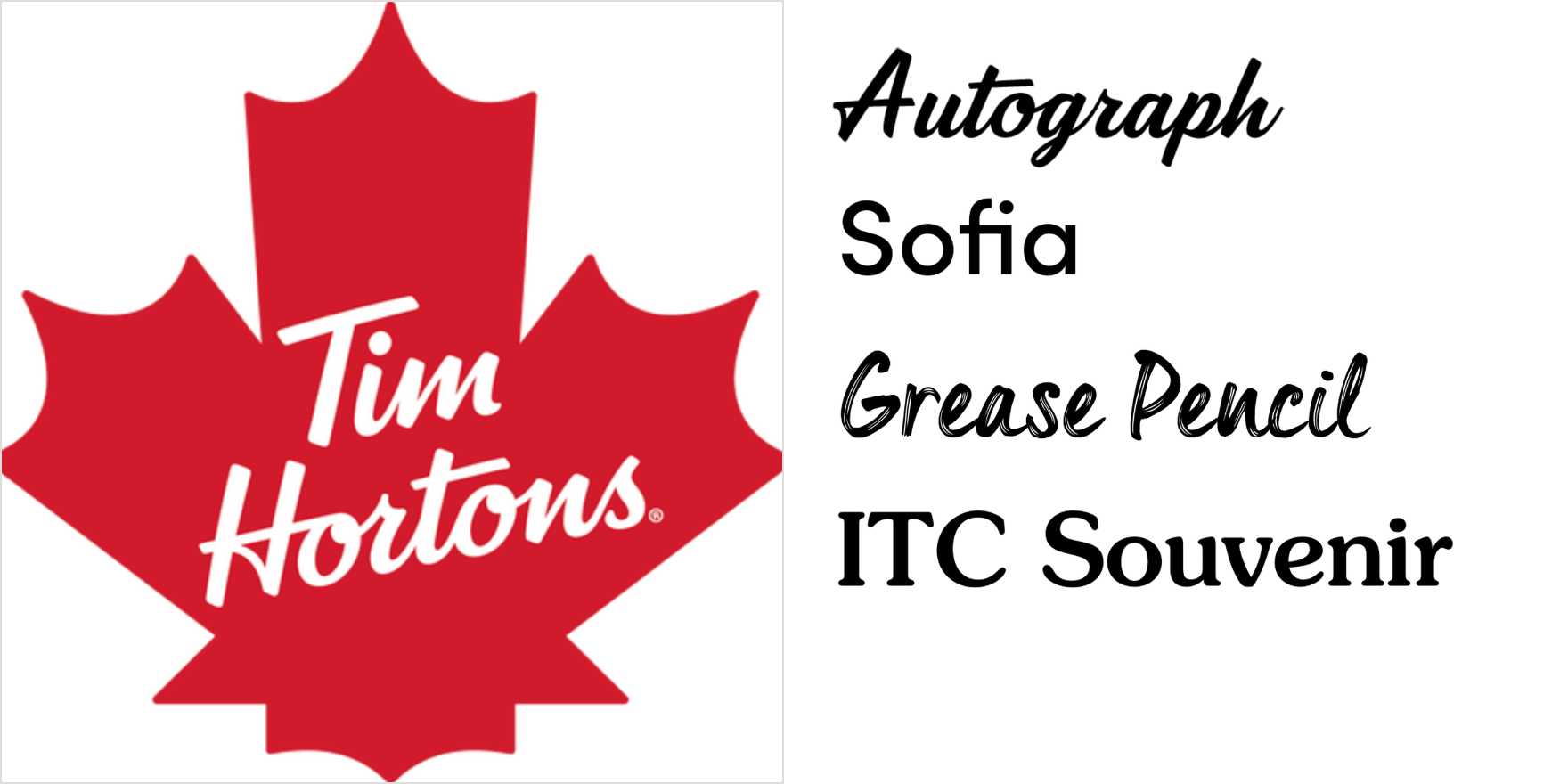 Tim Hortons logo and branding - Fonts In Use