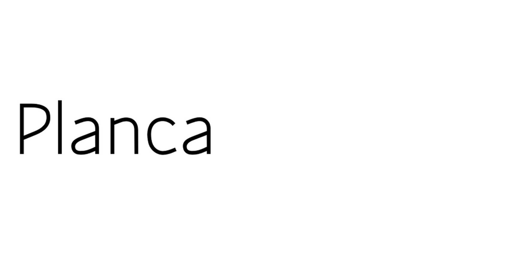 Planca in use - Fonts In Use
