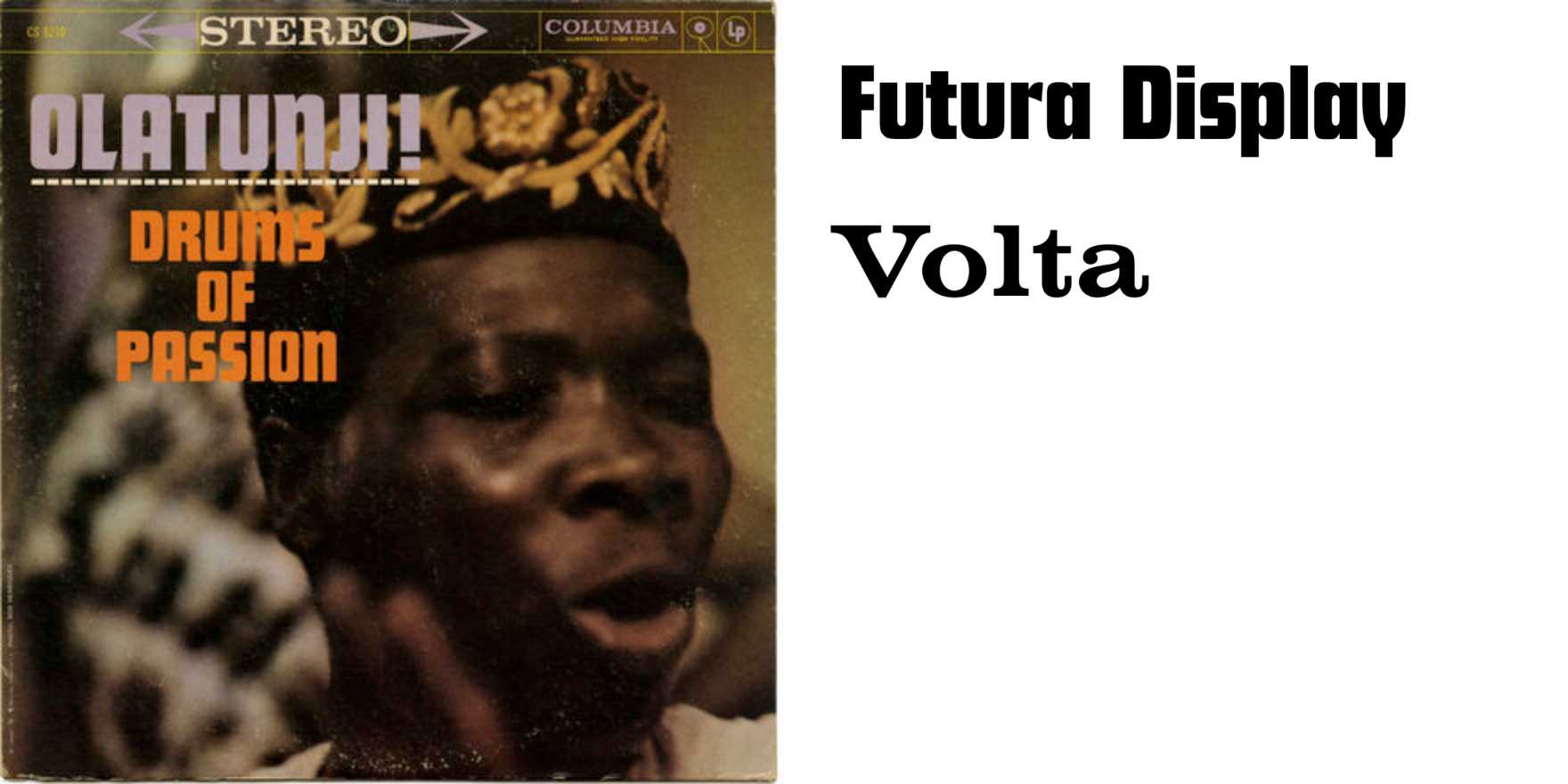Babatunde Olatunji – Drums Of Passion album art - Fonts In Use