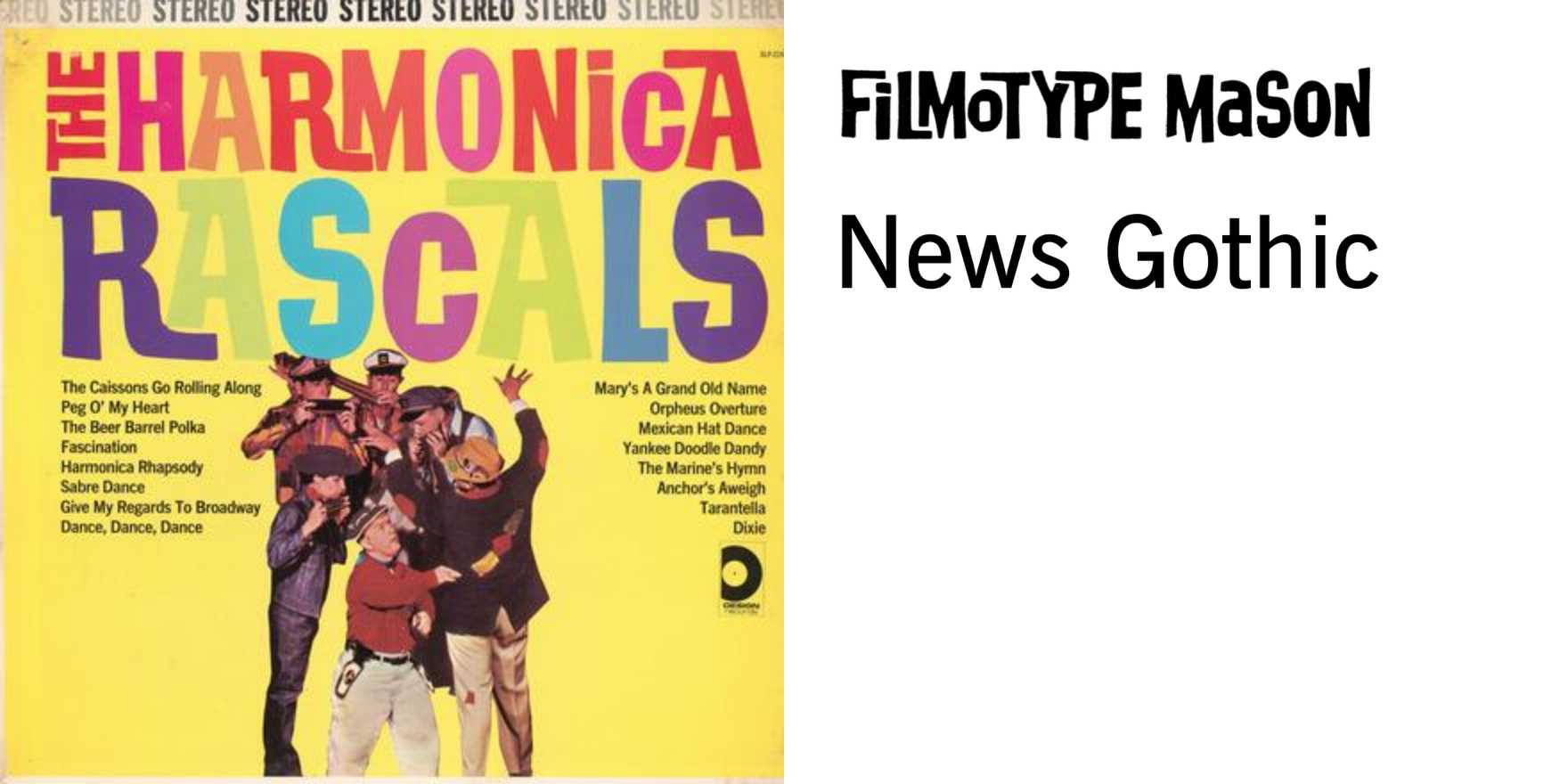 The Harmonica Rascals – The Harmonica Rascals album art - Fonts In Use