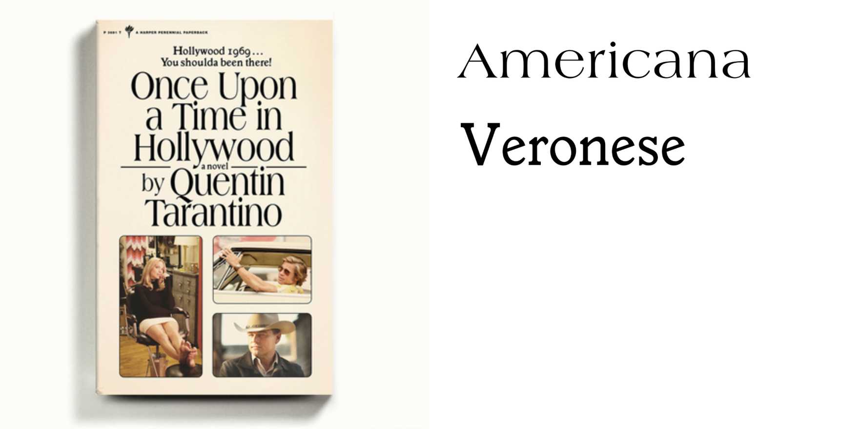 Once Upon a Time in Hollywood book cover - Fonts In Use