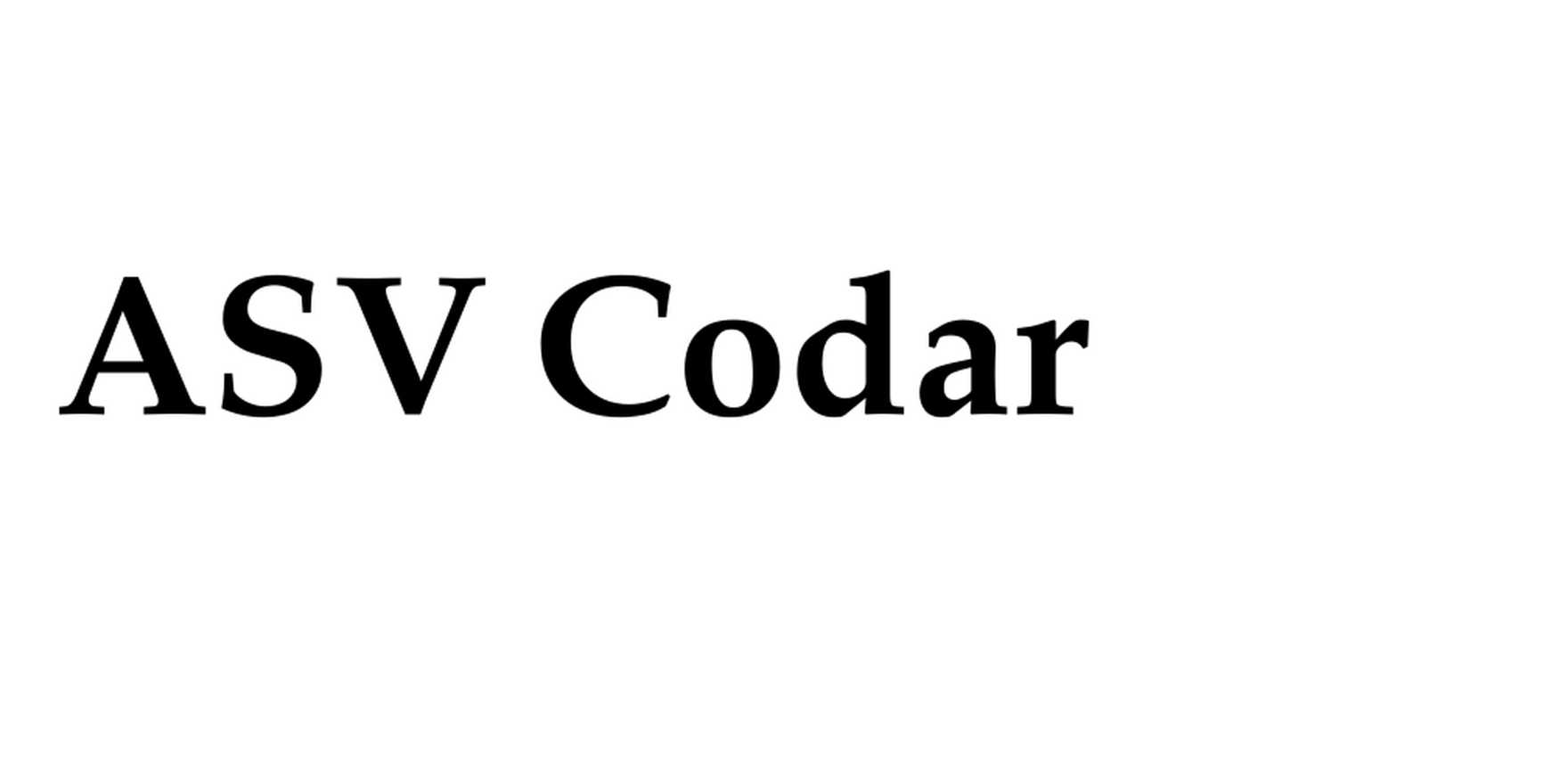 ASV Codar in use - Fonts In Use