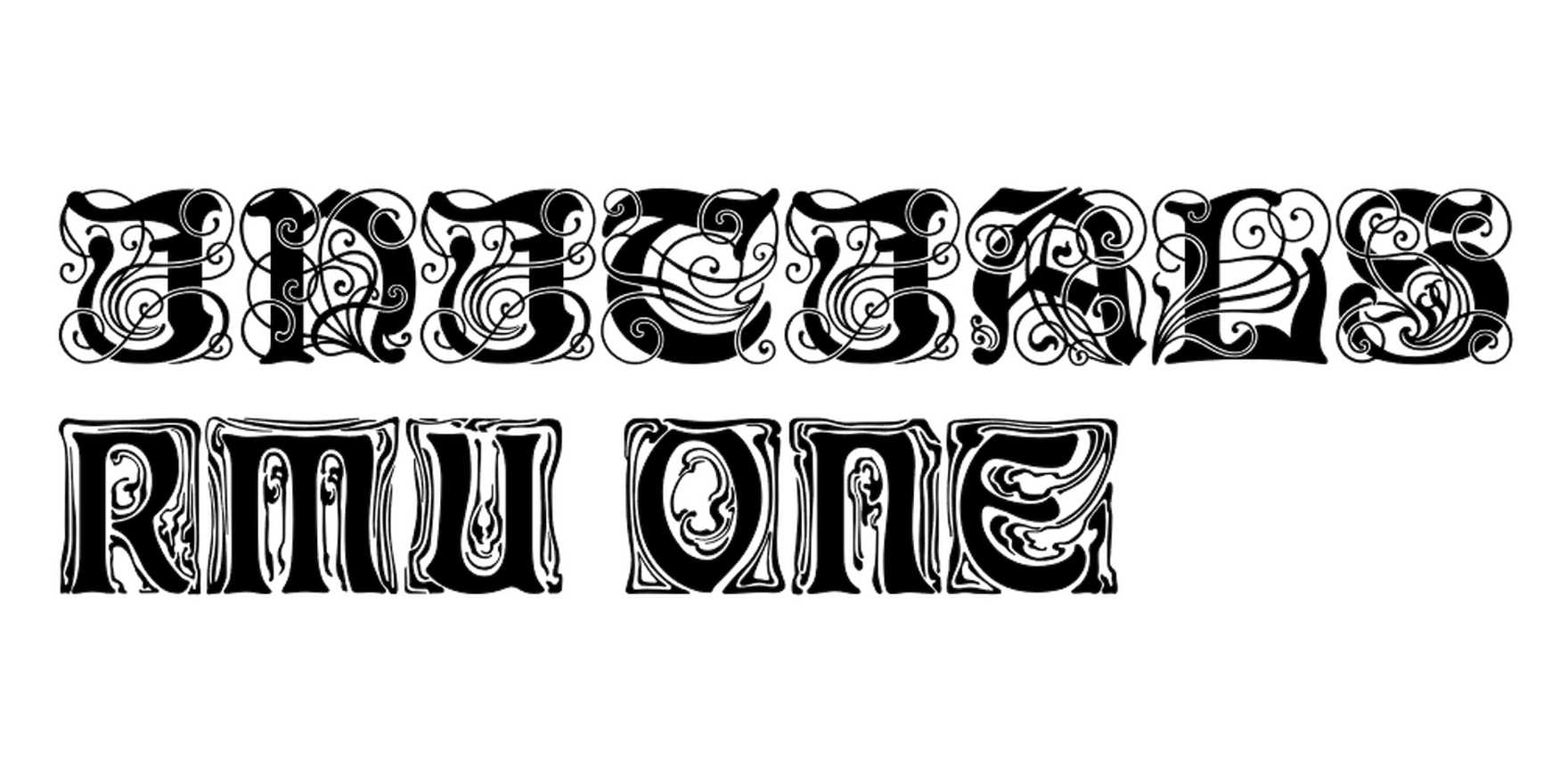 RMU Initials One in use - Fonts In Use