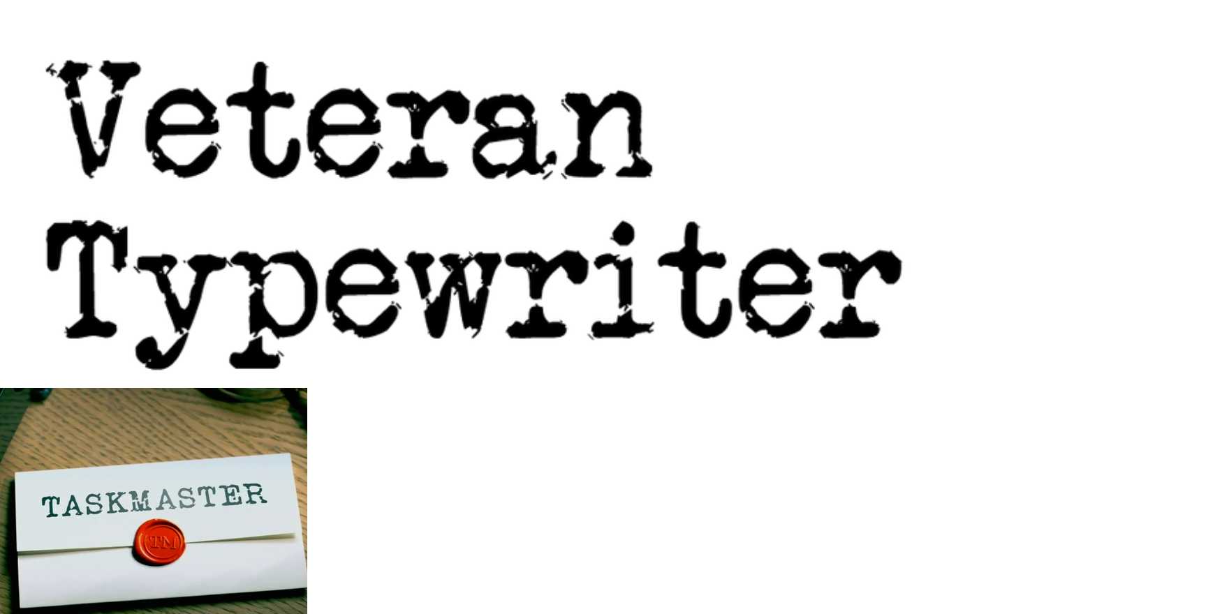 Veteran Typewriter in use Fonts In Use