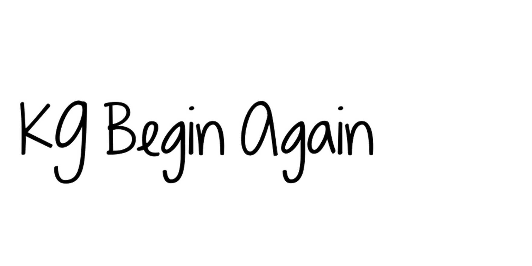 KG Begin Again in use - Fonts In Use