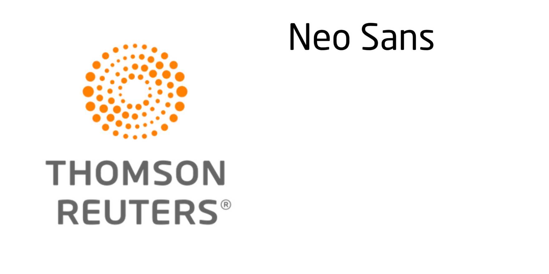 Thomson Reuters logo - Fonts In Use