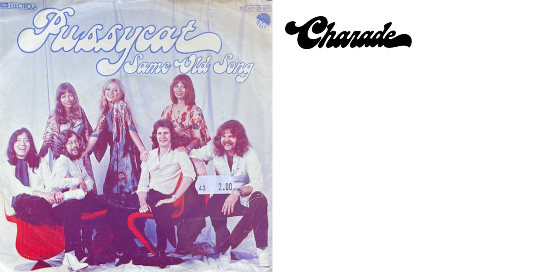 Pussycat – “Same Old Song” German single cover - Fonts In Use