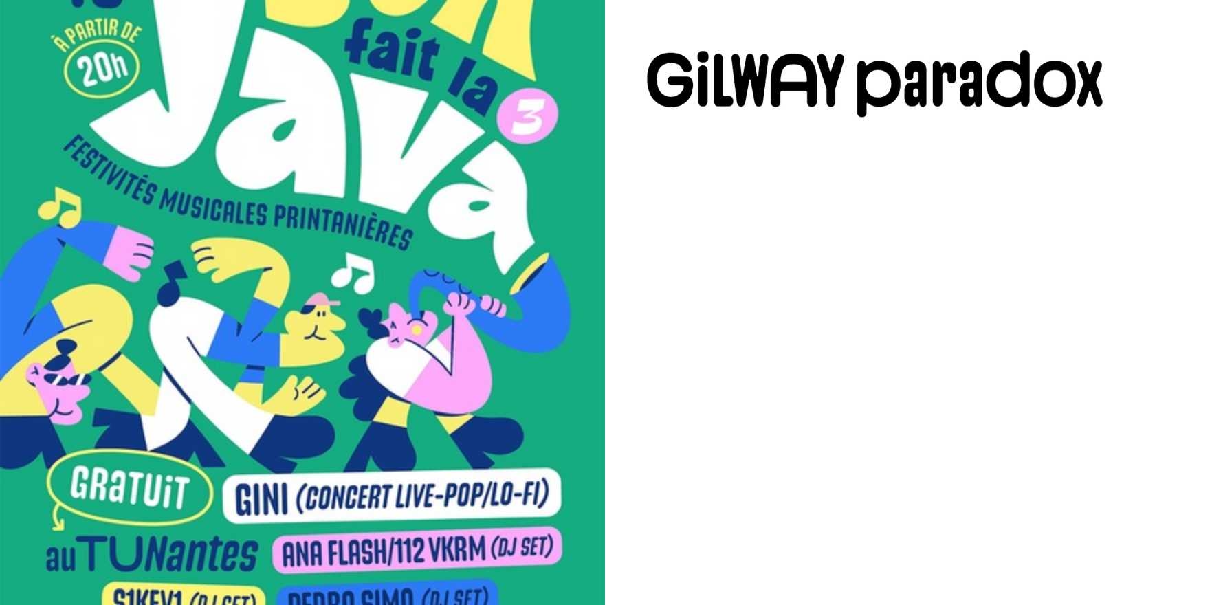 Sun fait la Java #3 festival poster - Fonts In Use