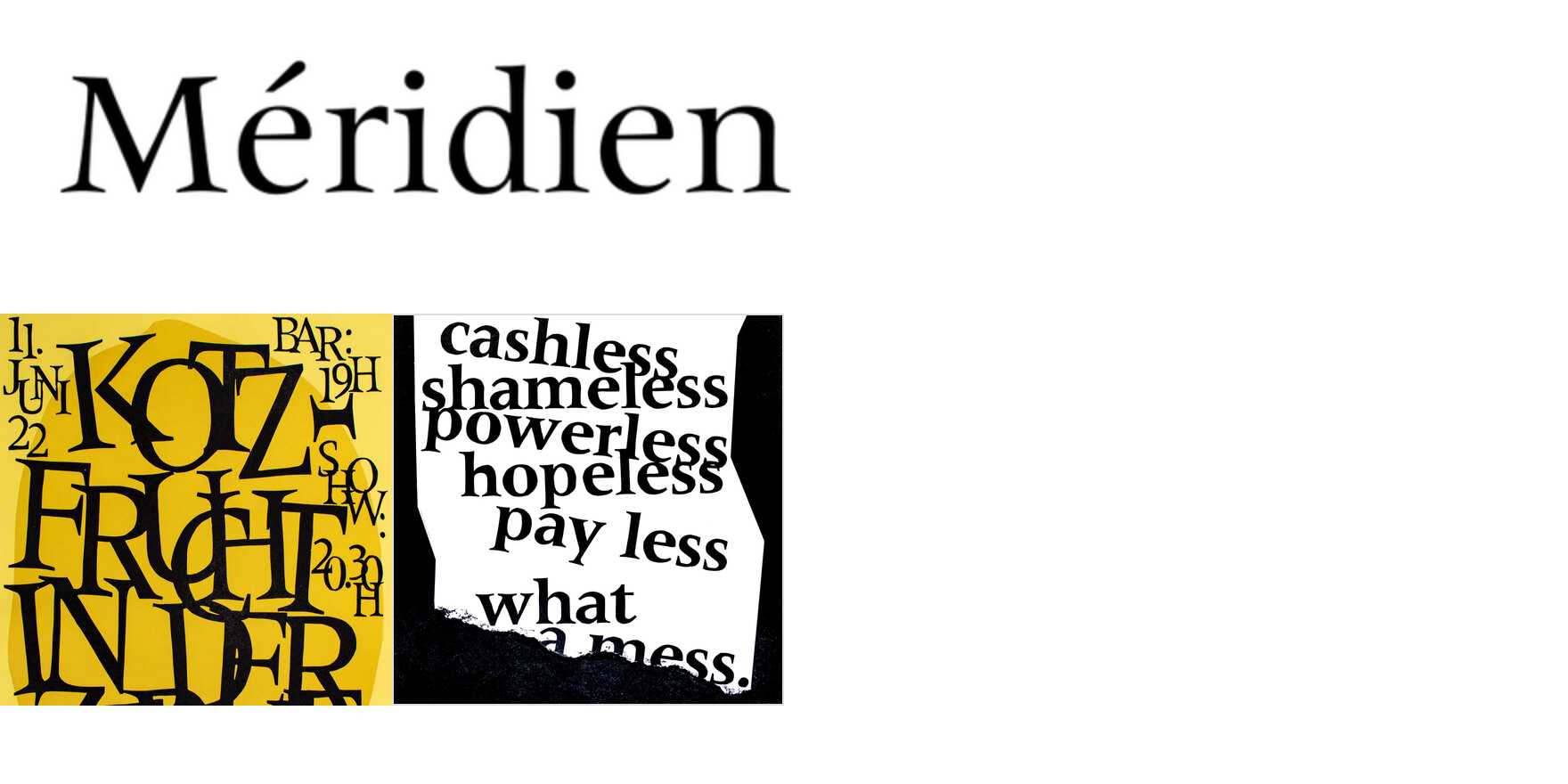 Méridien in use - Fonts In Use