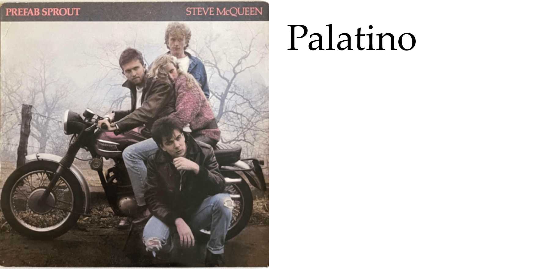 Prefab Sprout – Steve McQueen album art - Fonts In Use