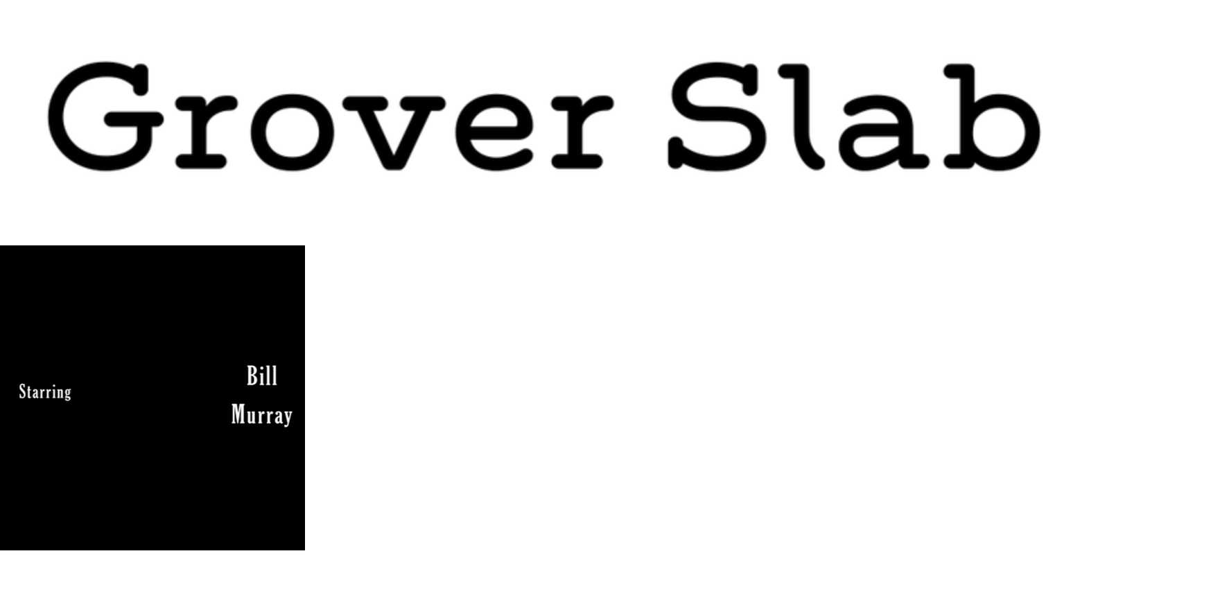 Grover Slab in use - Fonts In Use