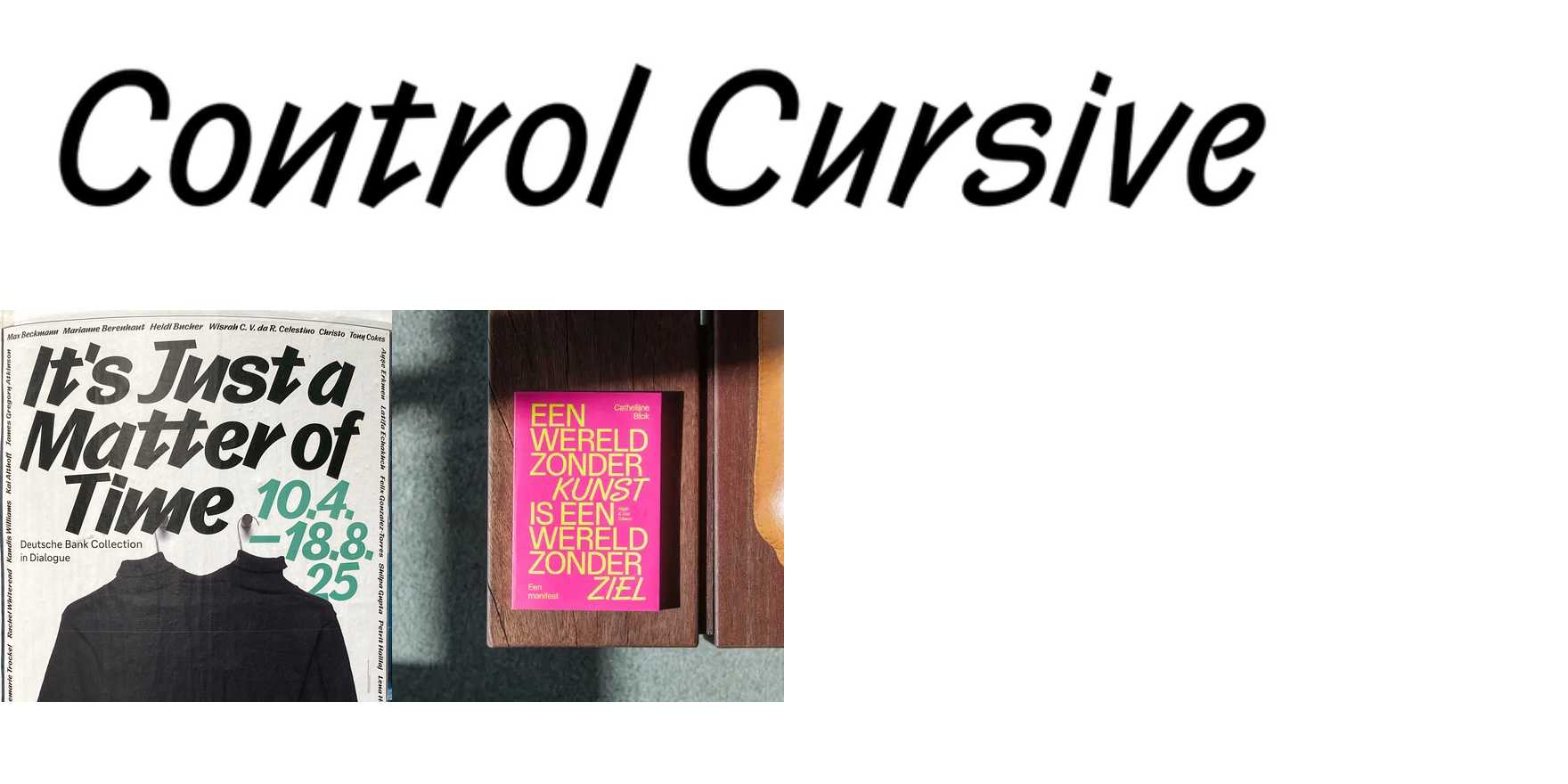 Control Cursive in use - Fonts In Use