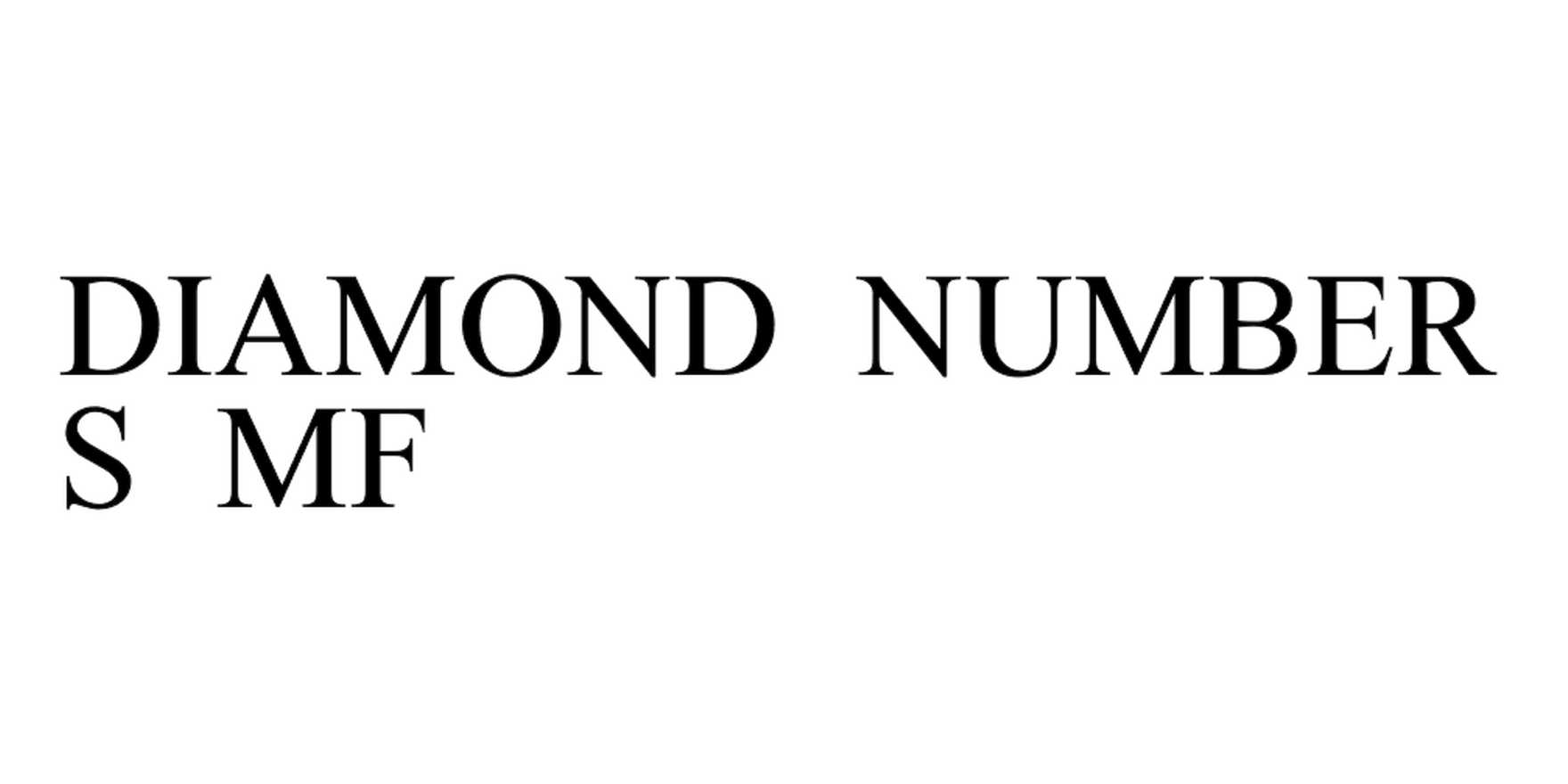 Diamond Numbers MF in use - Fonts In Use