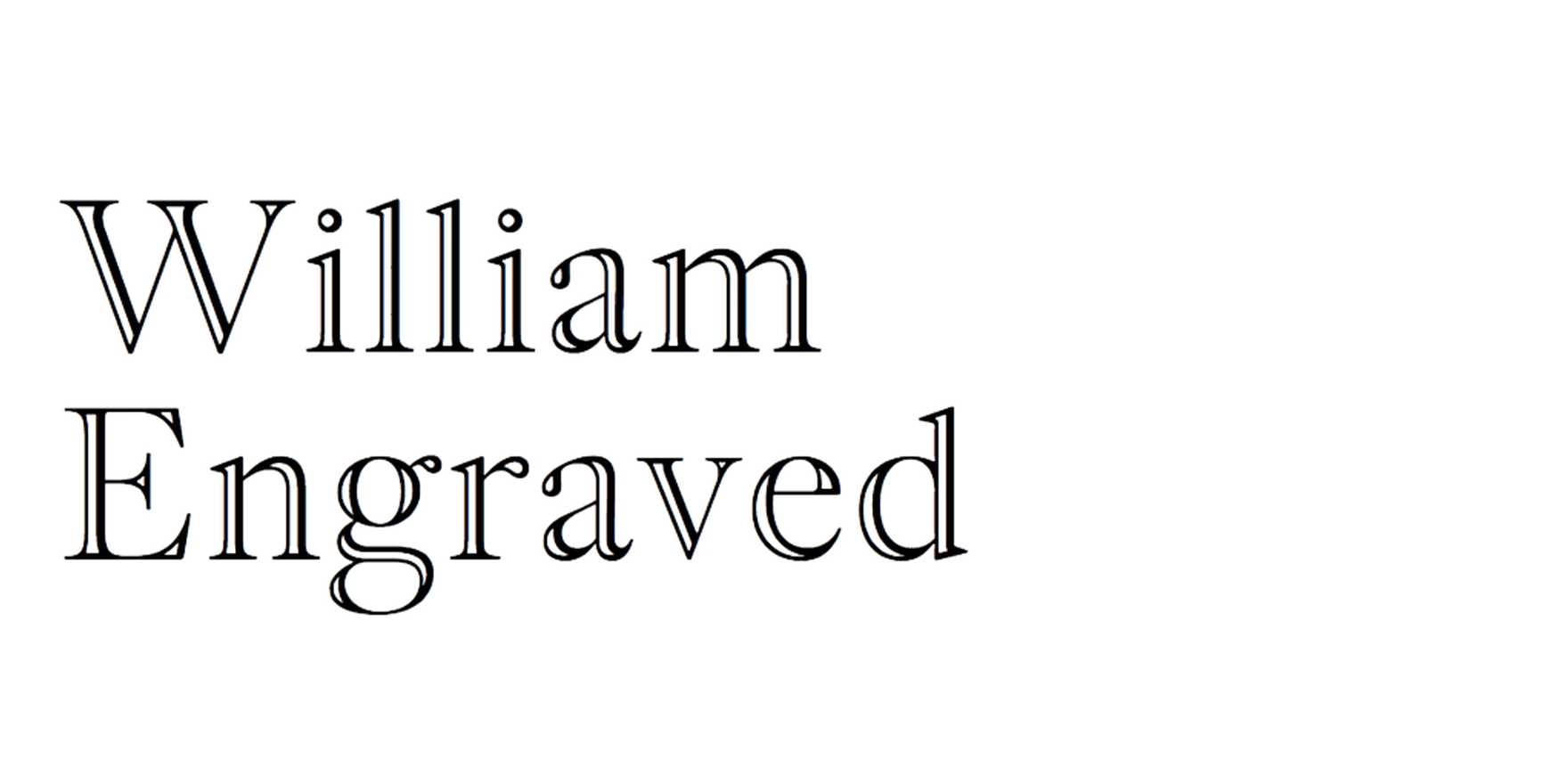 William Display Engraved in use - Fonts In Use