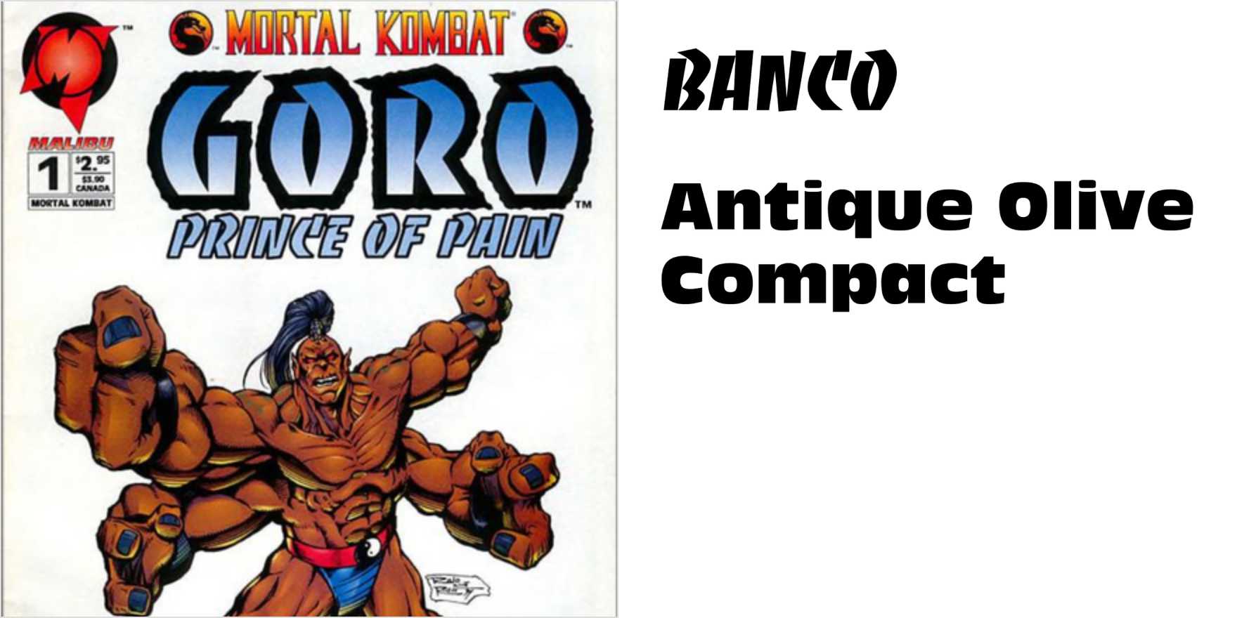 Goro: Prince of Pain - Fonts In Use