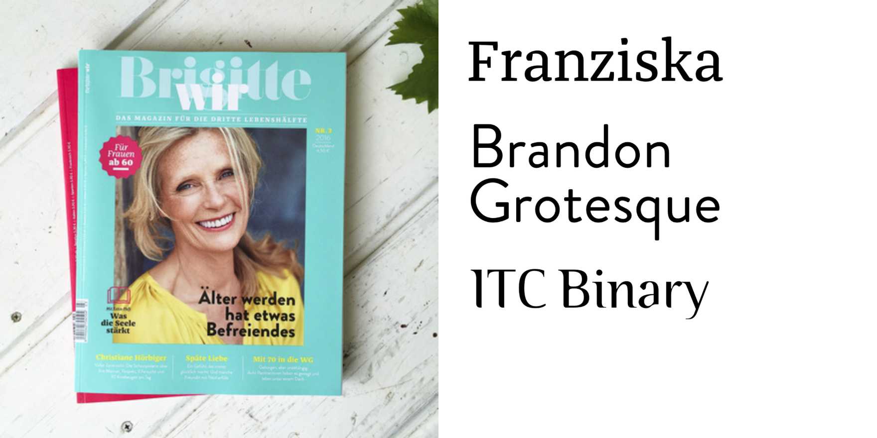 Brigitte wir, issue 3, 2016 - Fonts In Use