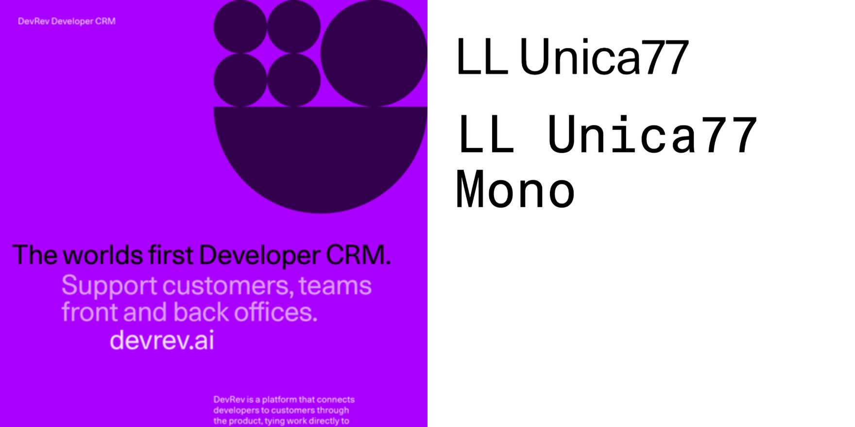 DevRev brand identity - Fonts In Use