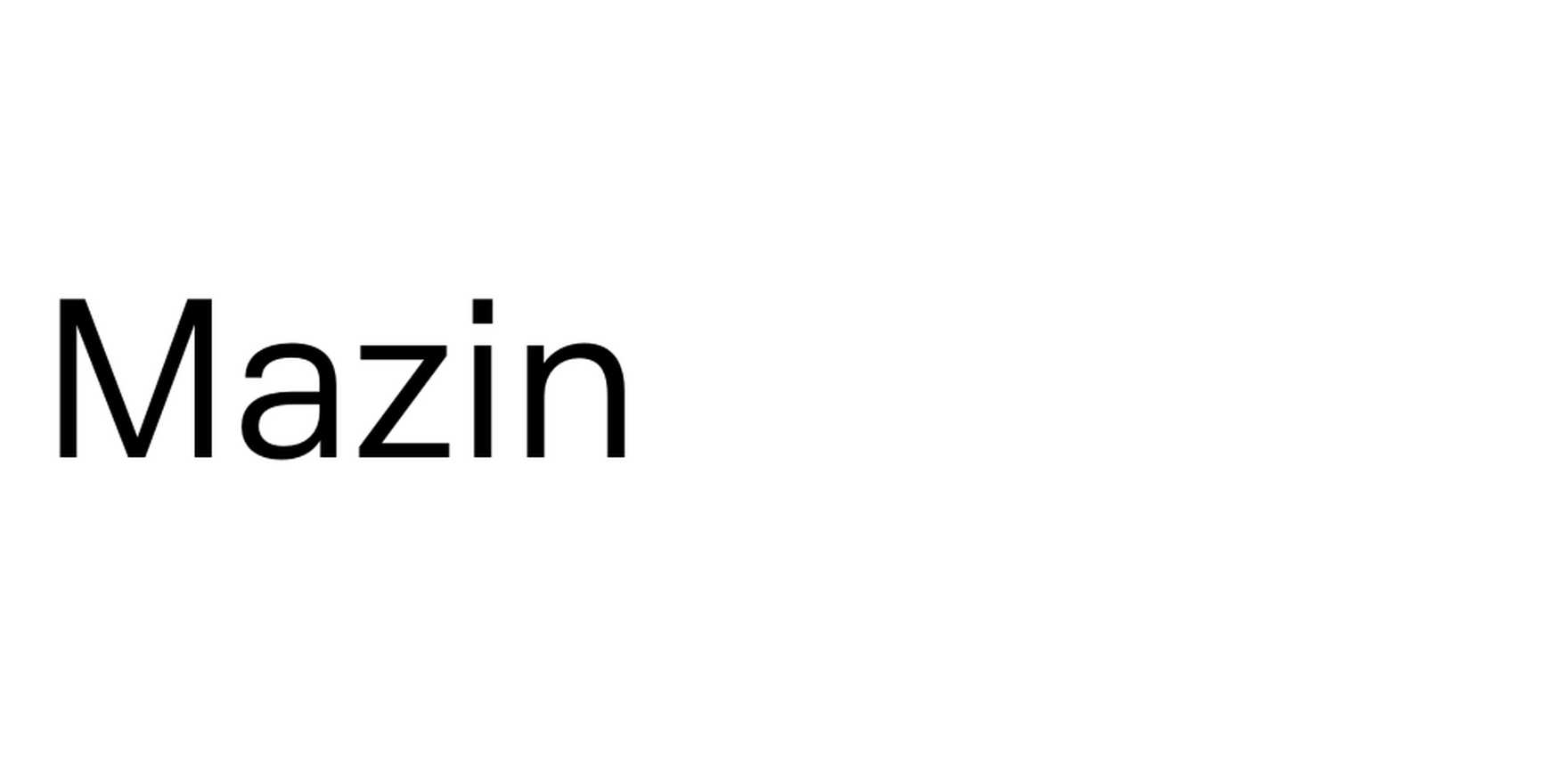 Mazin in use - Fonts In Use