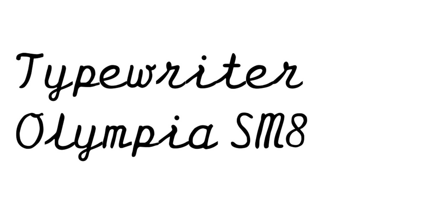 Typewriter Olympia SM8 in use - Fonts In Use