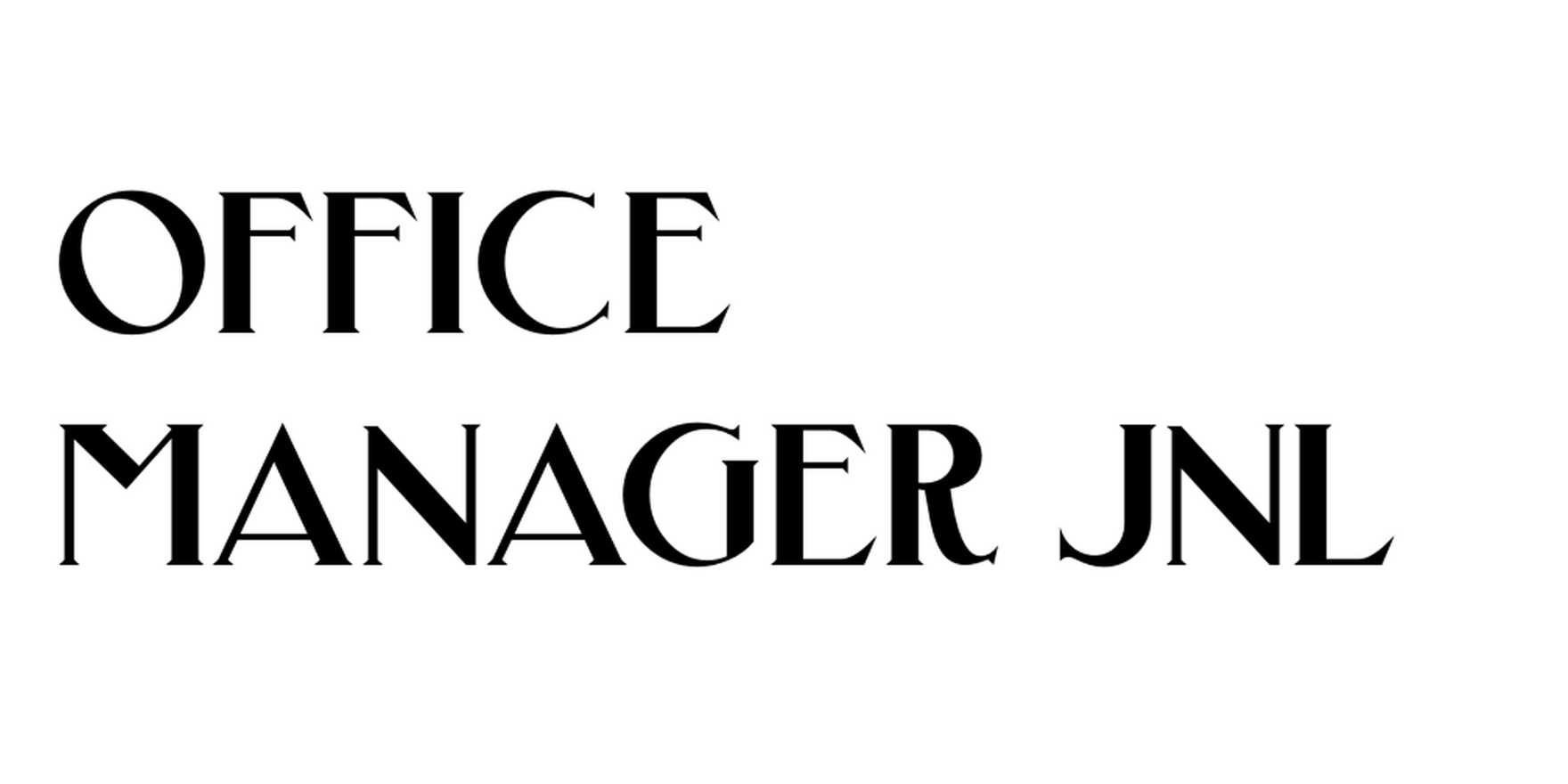 Office Manager JNL in use - Fonts In Use