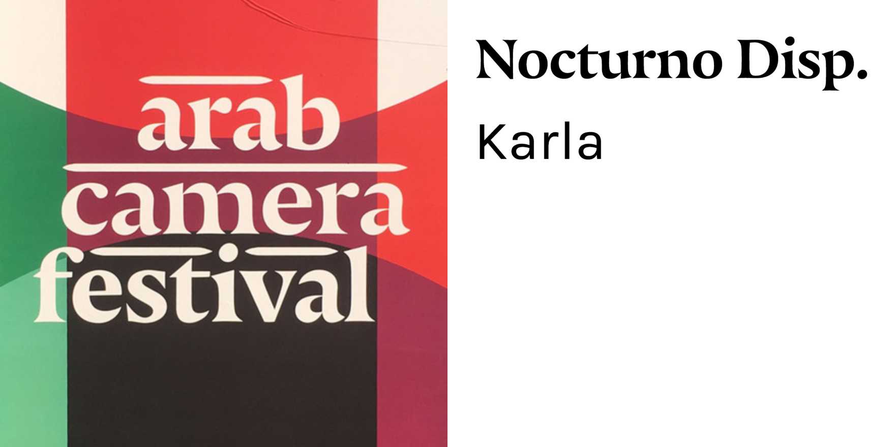 Arab Camera Festival - Fonts In Use