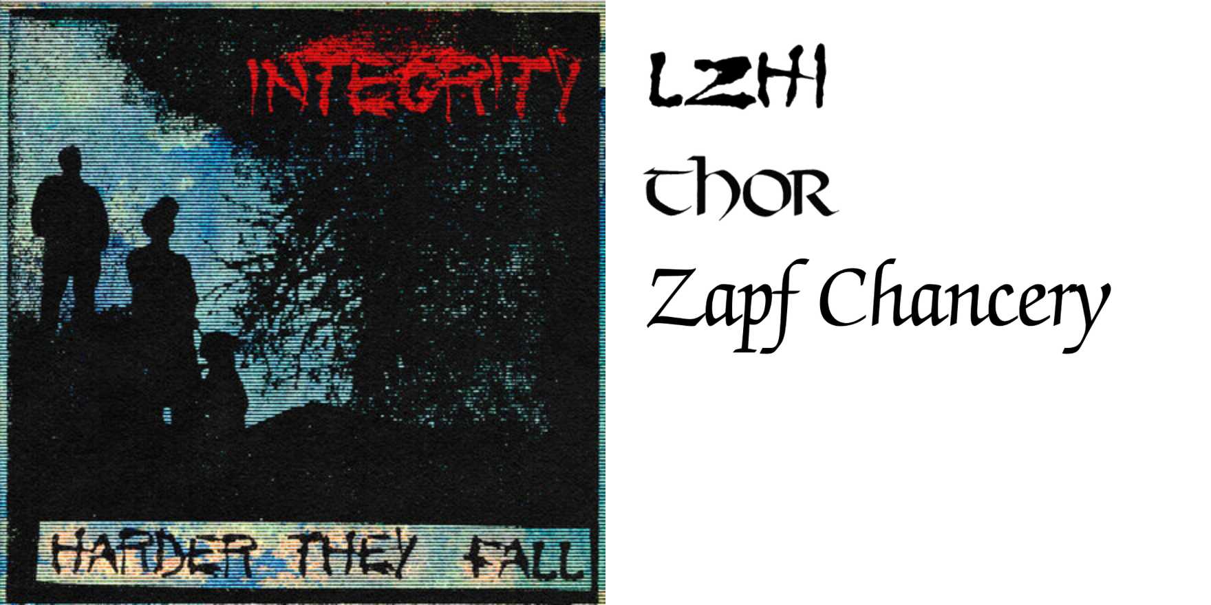Integrity album art and logotype (1989–1995) - Fonts In Use