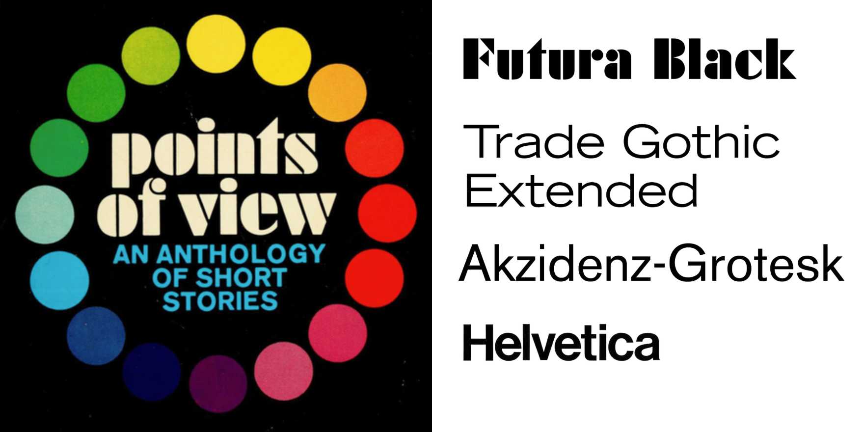 Points of View by James Moffett & R. McElheny (ed.) Fonts In Use