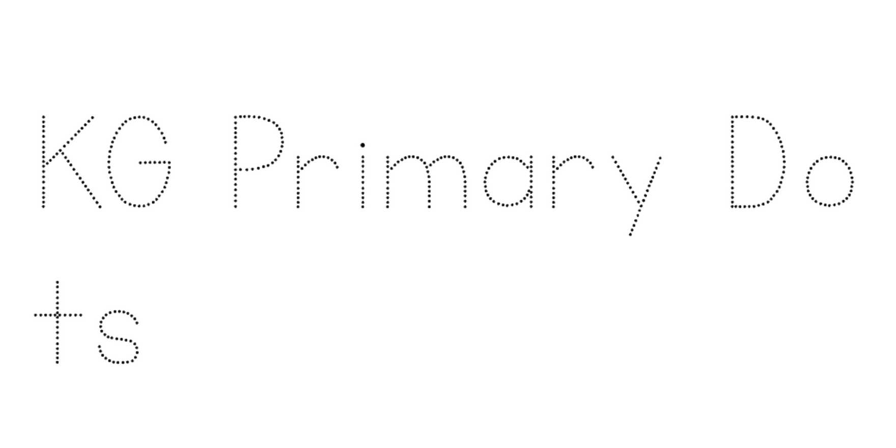 KG Primary Dots in use - Fonts In Use