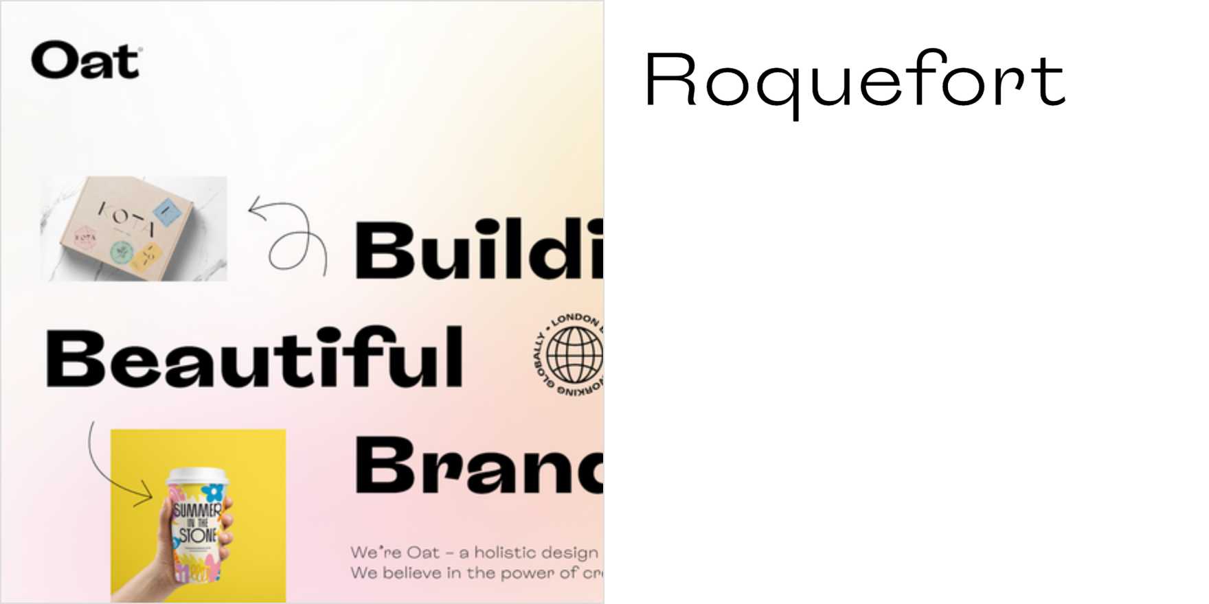 Oat design studio - Fonts In Use