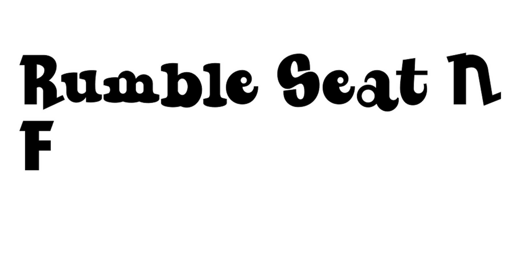 Rumble Seat NF in use - Fonts In Use