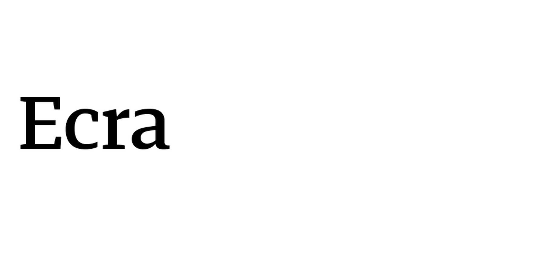 Ecra in use - Fonts In Use